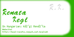 renata kegl business card